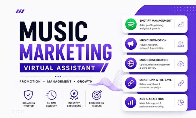 be your virtual assistant for music promotion and management
