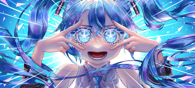draw anime illustration, original character or fanart