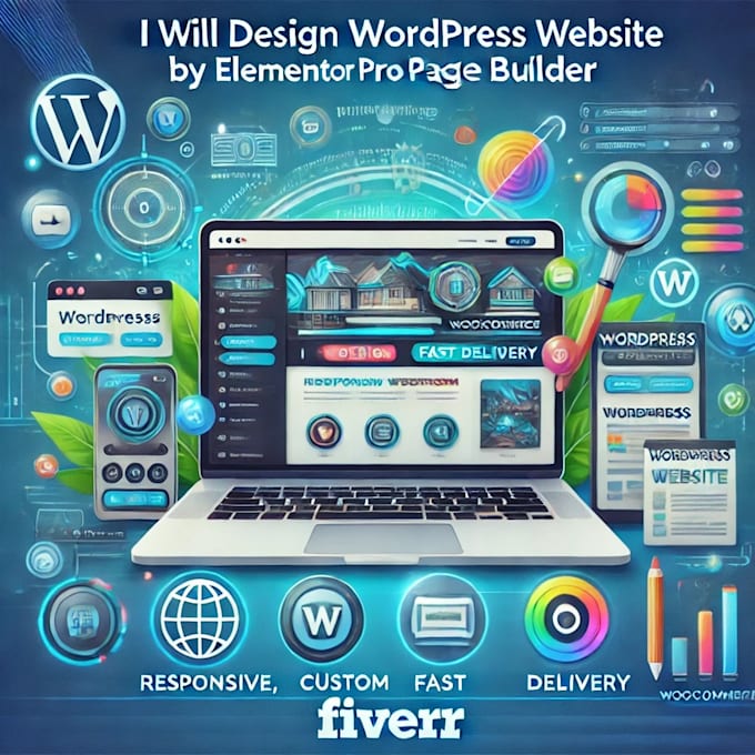 design wordpress website by elementor pro page builder