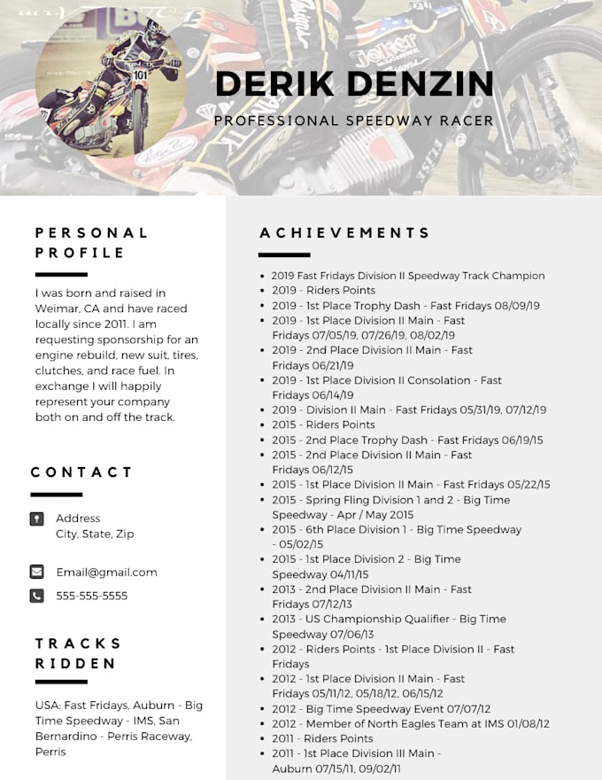 build custom resumes specific to your desired industry