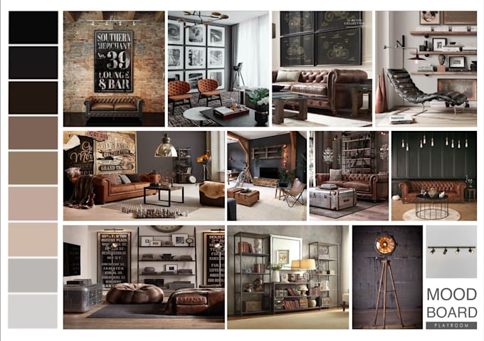 design an inspirational mood board for a room