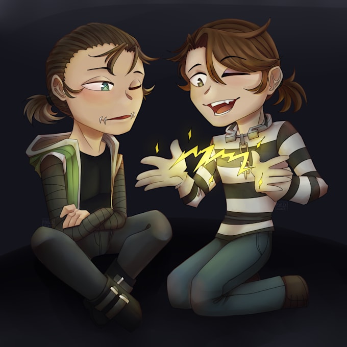 draw digital art in chibi style