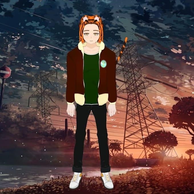 design vtube live2d model with rigging and 3 free expression