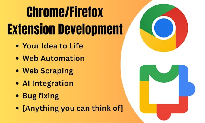 develop a custom chrome extension with automation, scraping, or API integration