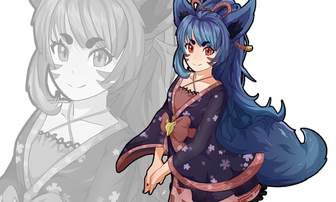 draw  anime illustrations for you