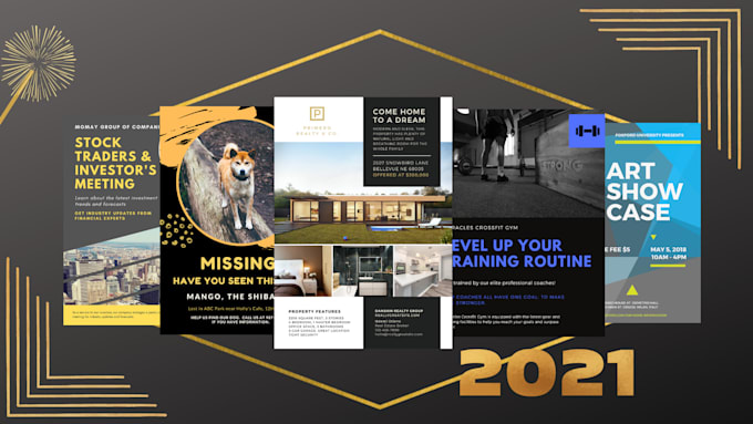 professional flyer design , postcard , brochure , for your , brand