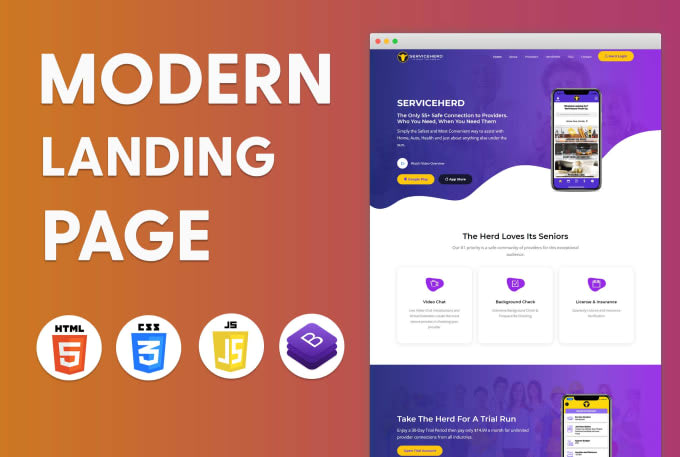 Design modern html landing page by Chayansarker | Fiverr