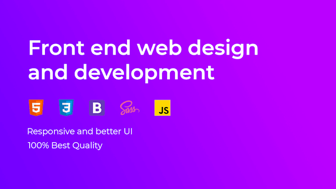 Be your front end developer, html, css and javascript by Sammednj | Fiverr