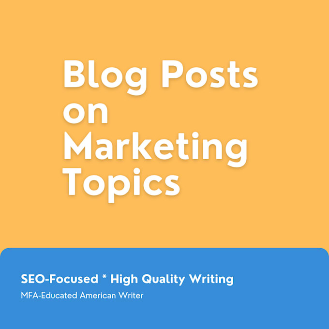 write marketing content for your blog or website