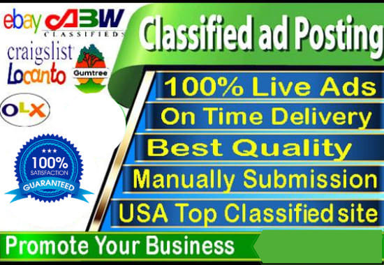 post your ads on the top UK, USA classified ad posting sites