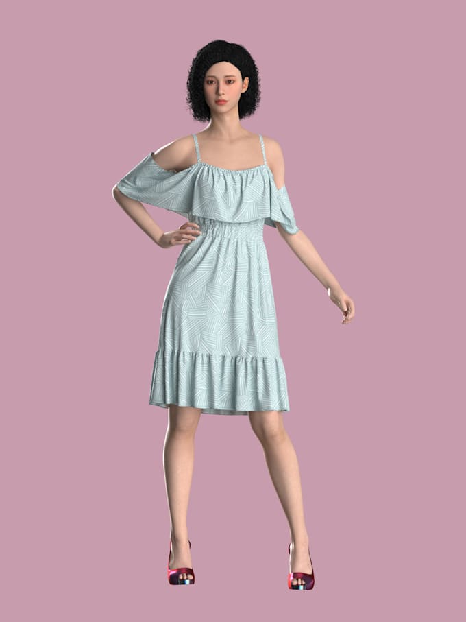 3d garment mockup, rendering, and animation