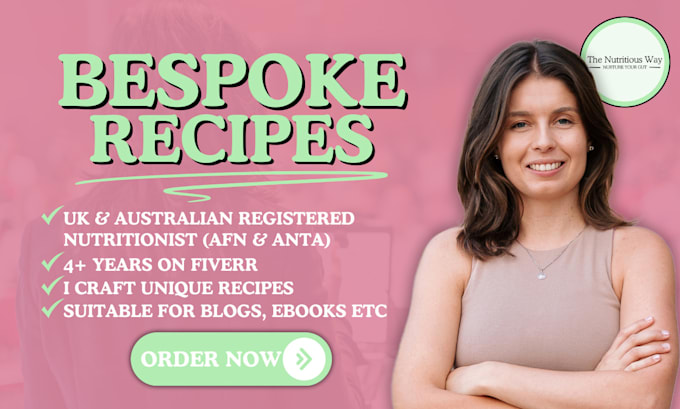 create bespoke recipes by a nutritionist