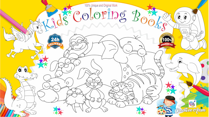 draw fun coloring pages for kids
