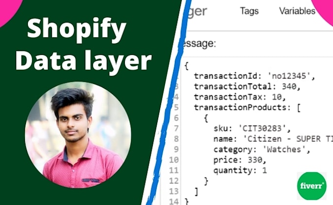 set up custom shopify data layer for lifetime without any app