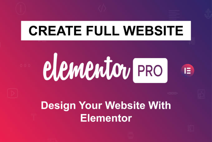 create a full website using elementor pro page
