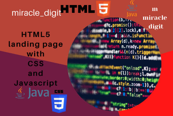 Design responsive landing page with html css and javascript by Miracle ...