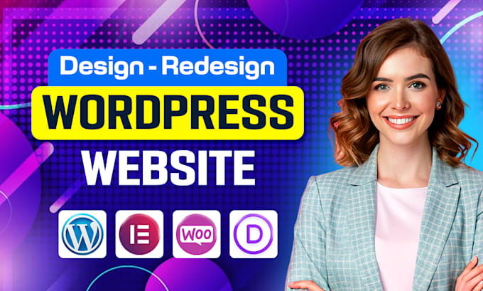 build wordpress website development, business website or wordpress blog website