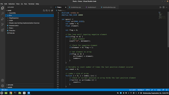 write c coding for you