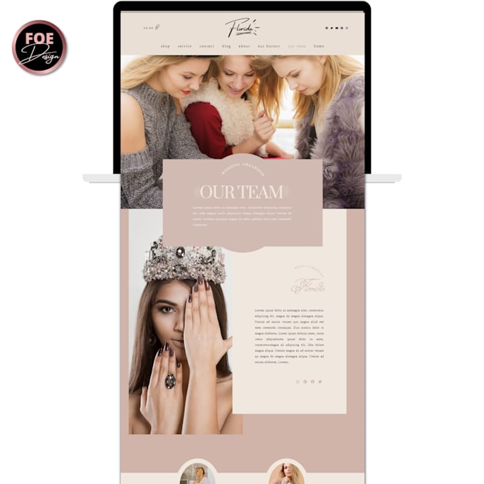 design a professional beauty website for your business