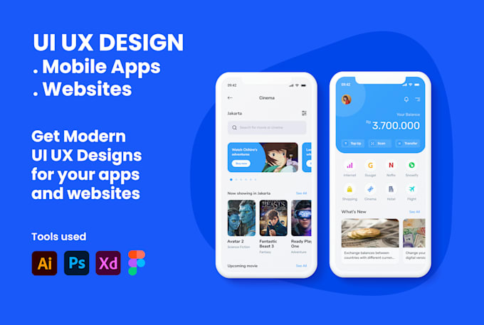 Create ui ux design for your app or website by Billniaxee | Fiverr