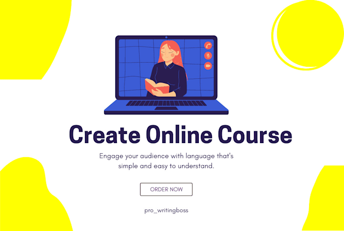 create online course and lesson with course curriculum assessment and workbook