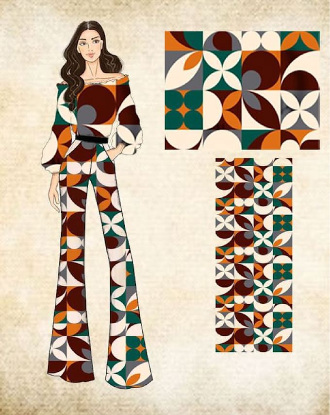 draw a fashion illustration or flat sketch