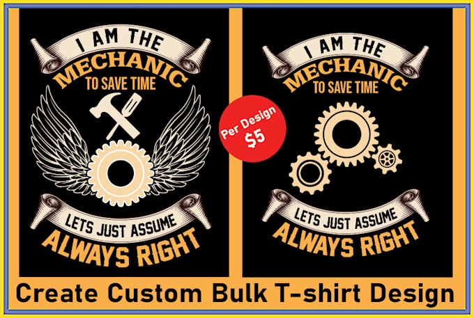 do graphic design or bulk t shirt design for your business