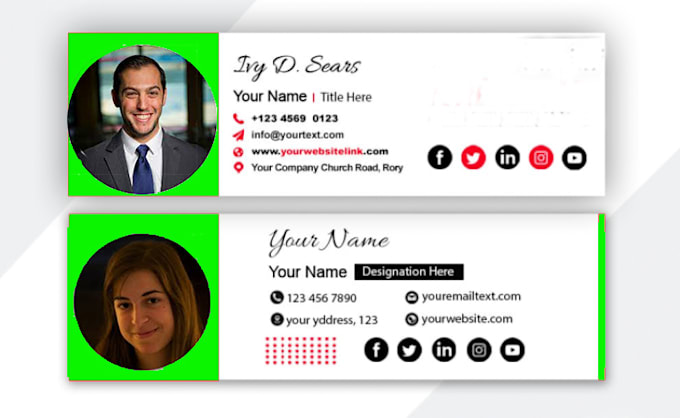 provide clickable html email signature, html email signature