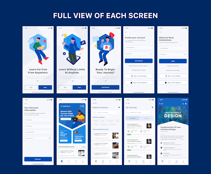 Design mobile app ui in figma by Anjolaadekun601 | Fiverr