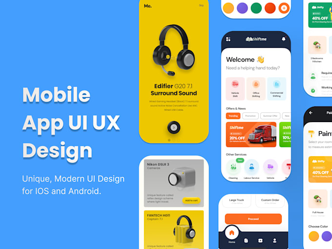 Do mobile app ui ux design by Dodulll | Fiverr