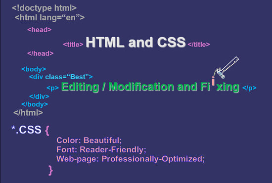 Edit, modify and fix web design html and css by Trans_letterz | Fiverr