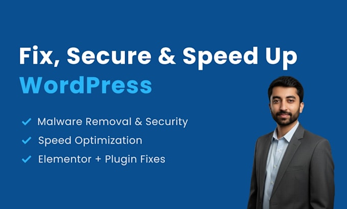 fix secure and speed optimize your wordpress website professionally