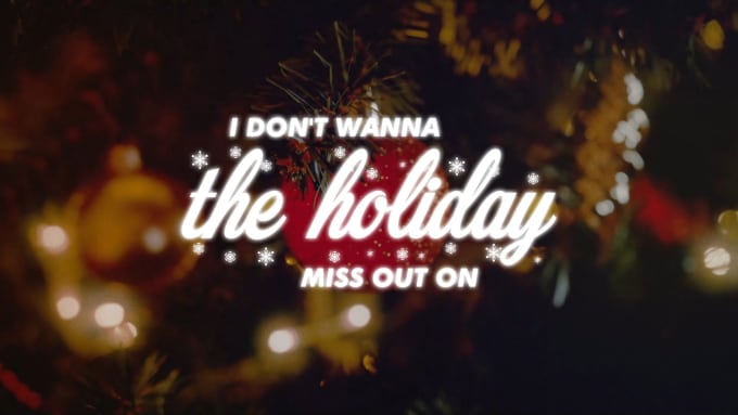 produce a christmas lyric video or music video