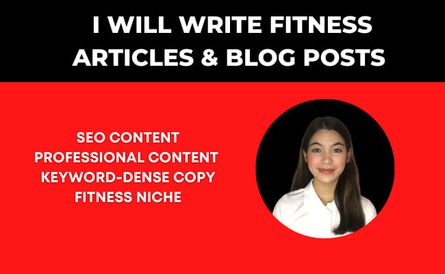 write fitness articles and blog posts