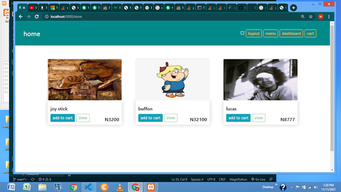 Create an e commerce app using python and flask by Dafaan | Fiverr