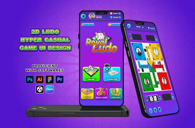 do 2d 3d game ui designs and professional ui artist