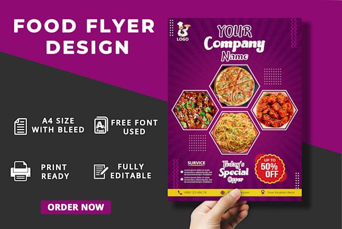create flyer for sweet,fast,restaurant or your interest