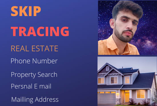 Hire a freelancer to provide skip tracing service for real estate business