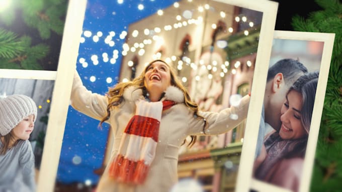 make awesome merry christmas video animation