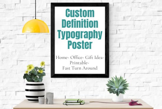 design and write custom definition typography printables