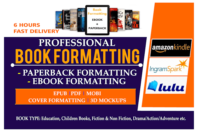 do kindle ebook and paperba formatting for KDP