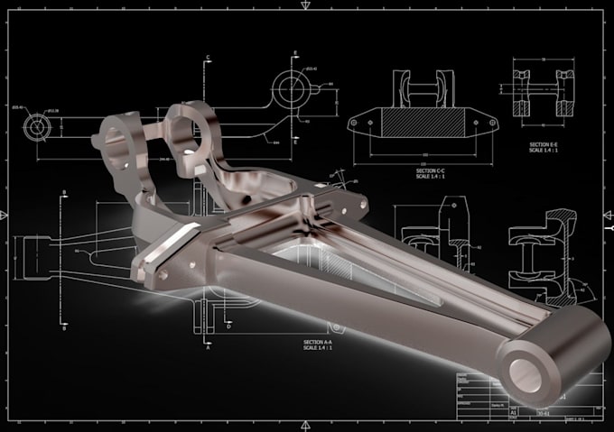 3d model and 2d mechanical drawings by Sabby_singh | Fiverr