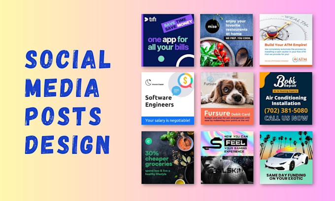 Create social media posts for your brand by Yunyqa_design | Fiverr