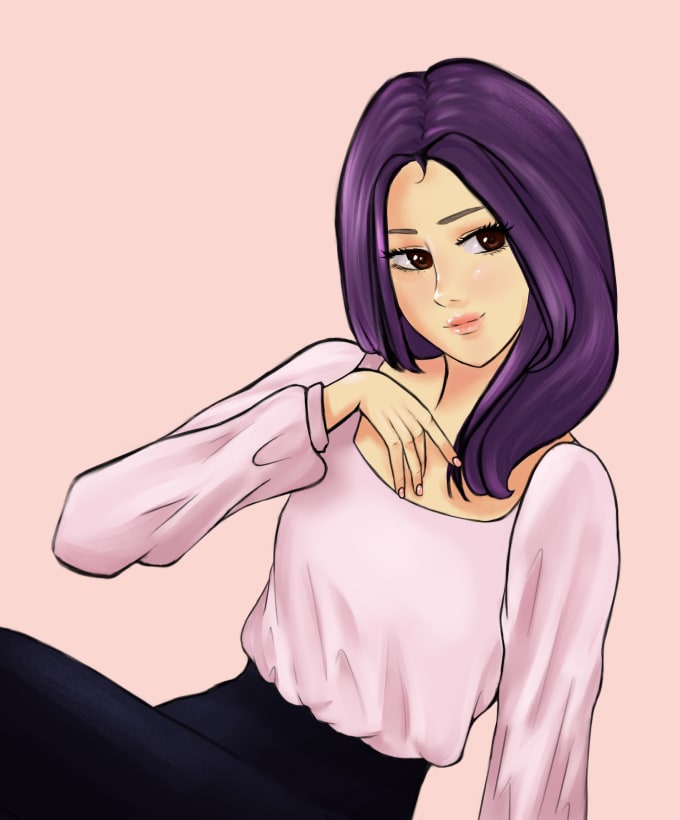 Draw a cute illustration in anime style by Kseniaskib | Fiverr