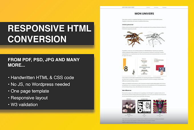 Convert your design into a responsive html and css template by ...