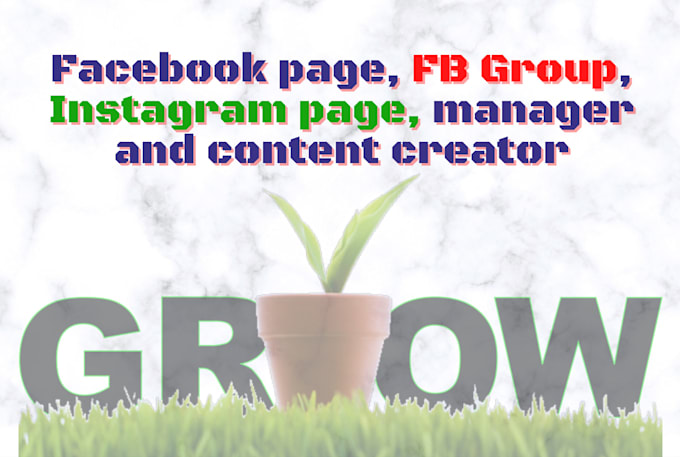 be your facebook page, fb group, instagram page manager, and content creator