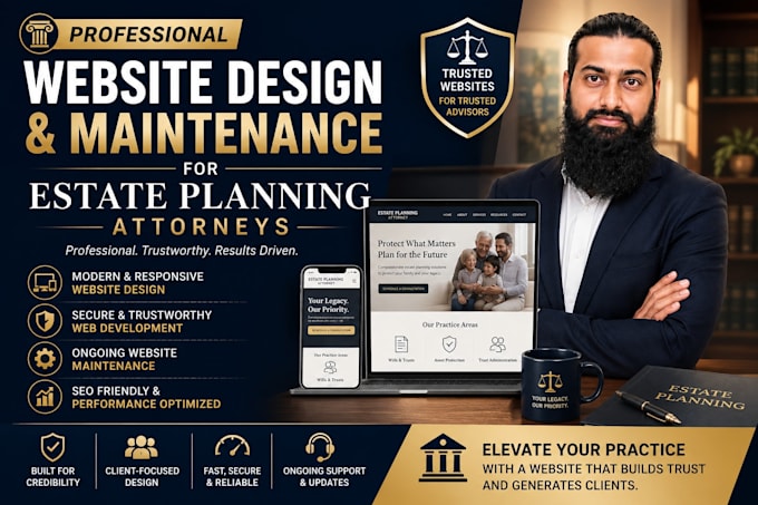 design and maintain a wordpress website for estate planning attorneys