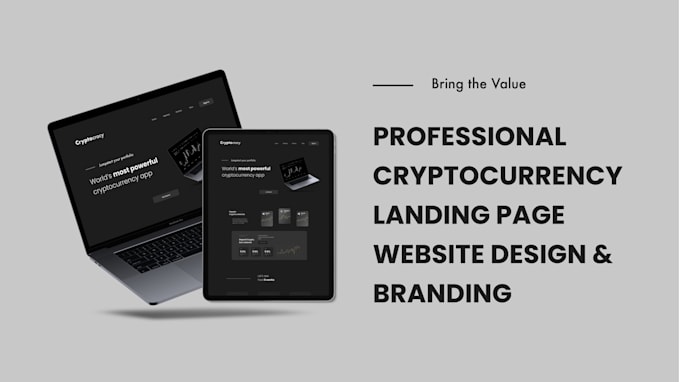 make professional dark mode web design for cryptocurrency