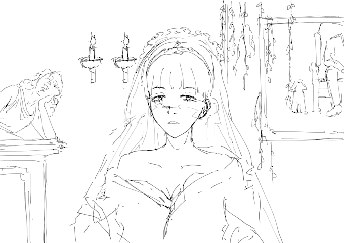 draw beautiful anime sketch