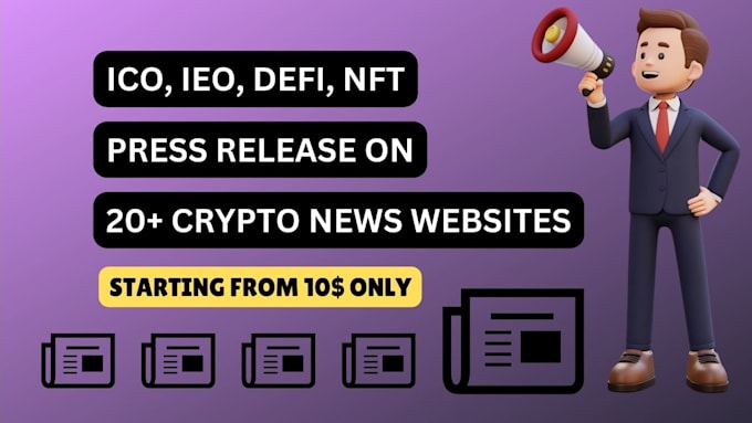 publish crypto press release or guest post on 20 crypto news websites